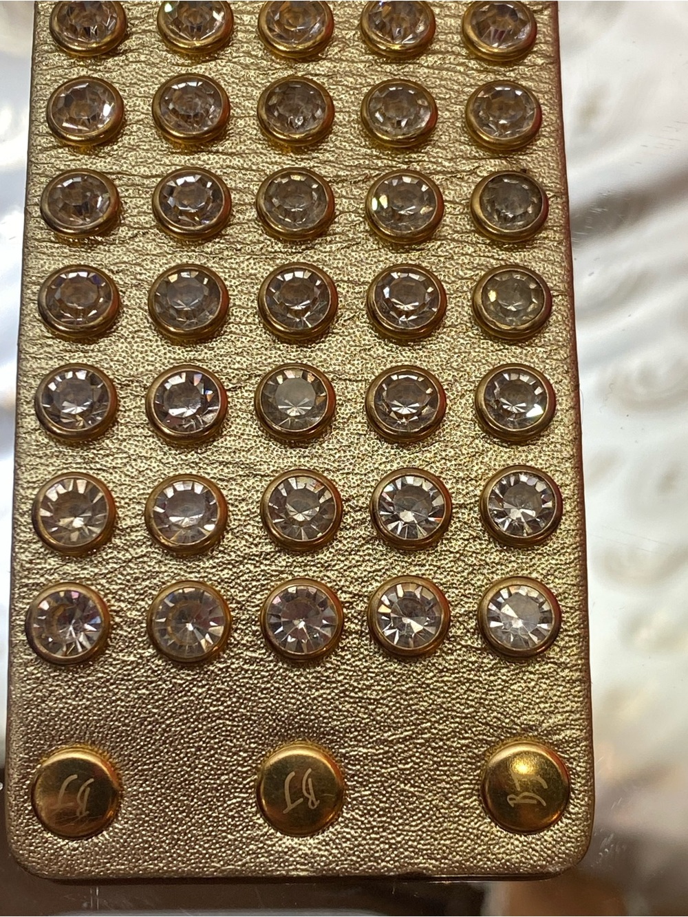 Betsey Johnson Gold Crystal-Studded Bracelet Watch vintage - Picture 2 of 10